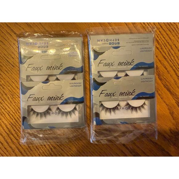 2x Bepholan 3 PACK Faux Mink 3D Super Fluffy Natural Look Fake Eyelashes 6 Total - Picture 1 of 2